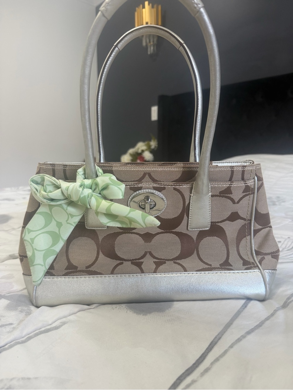 Vintage Coach Hamptons Madeline Signature Satchel